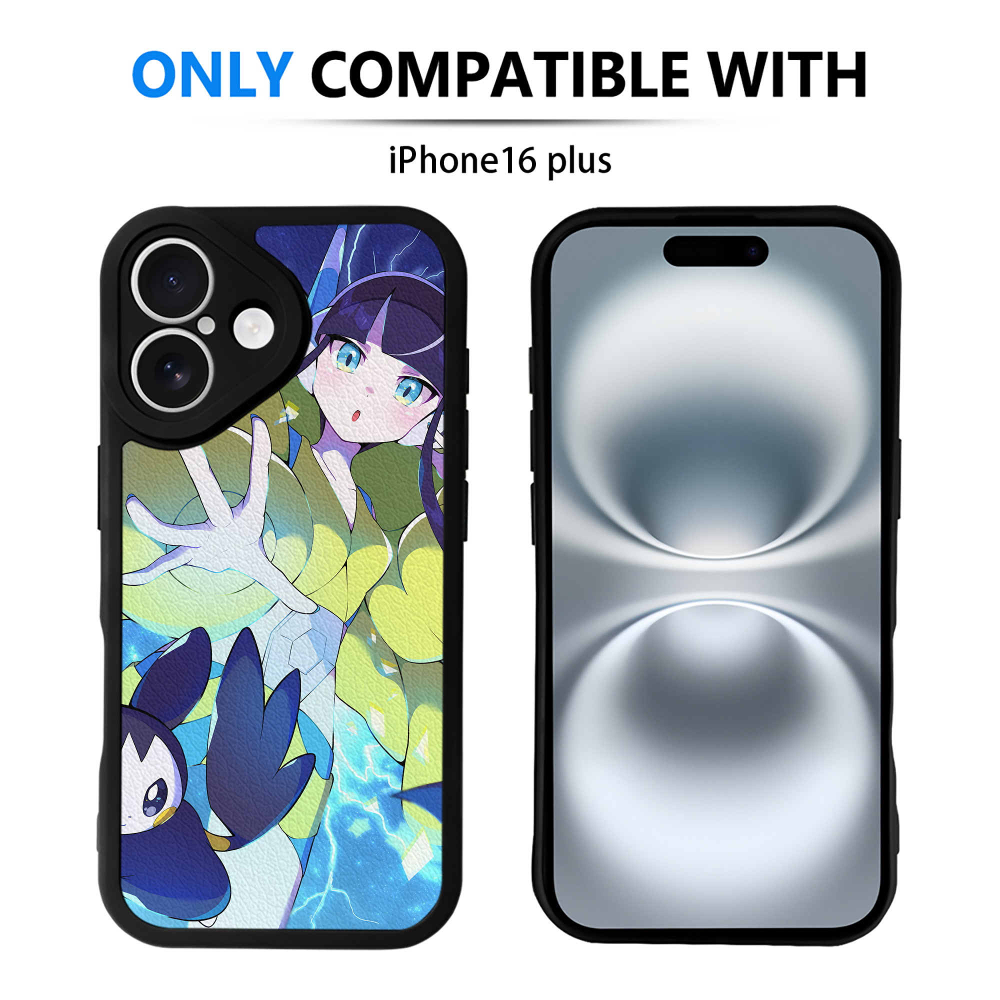 （画像用） ポケットモンスター Pokémon 【iPhone 16シリーズ対応】シリコンスマホケース（レザー調） 材質：シリコン